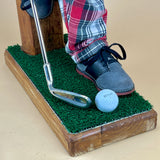 SOLAR LIGHT POST GOLFER DUDE