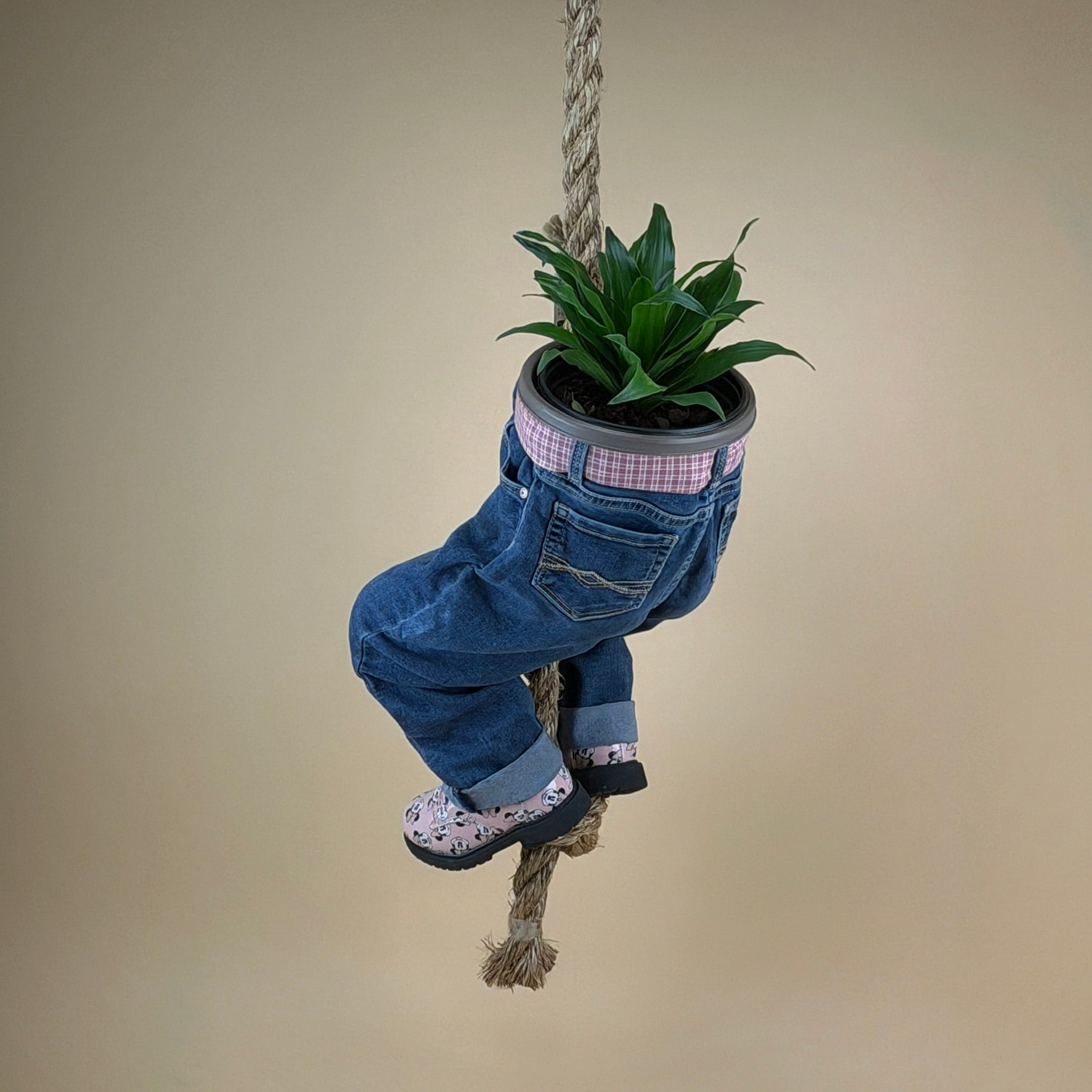 guy punches hanging plant HANGING SINGLE DUDE – The Dudes Pant-Planters