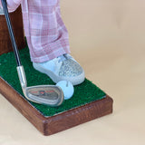 SOLAR LIGHT POST GOLFER DUDETTE