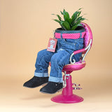 DUDE SITTING ON HAIR DRESSER CHAIR