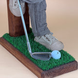 SOLAR LIGHT POST GOLFER DUDE